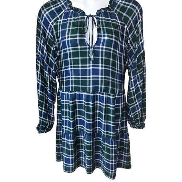 SHOW ME YOUR MUMU Women's Ainsley Long Sleeve Plus Size Flannel Plaid Mini Dress - Picture 3 of 16